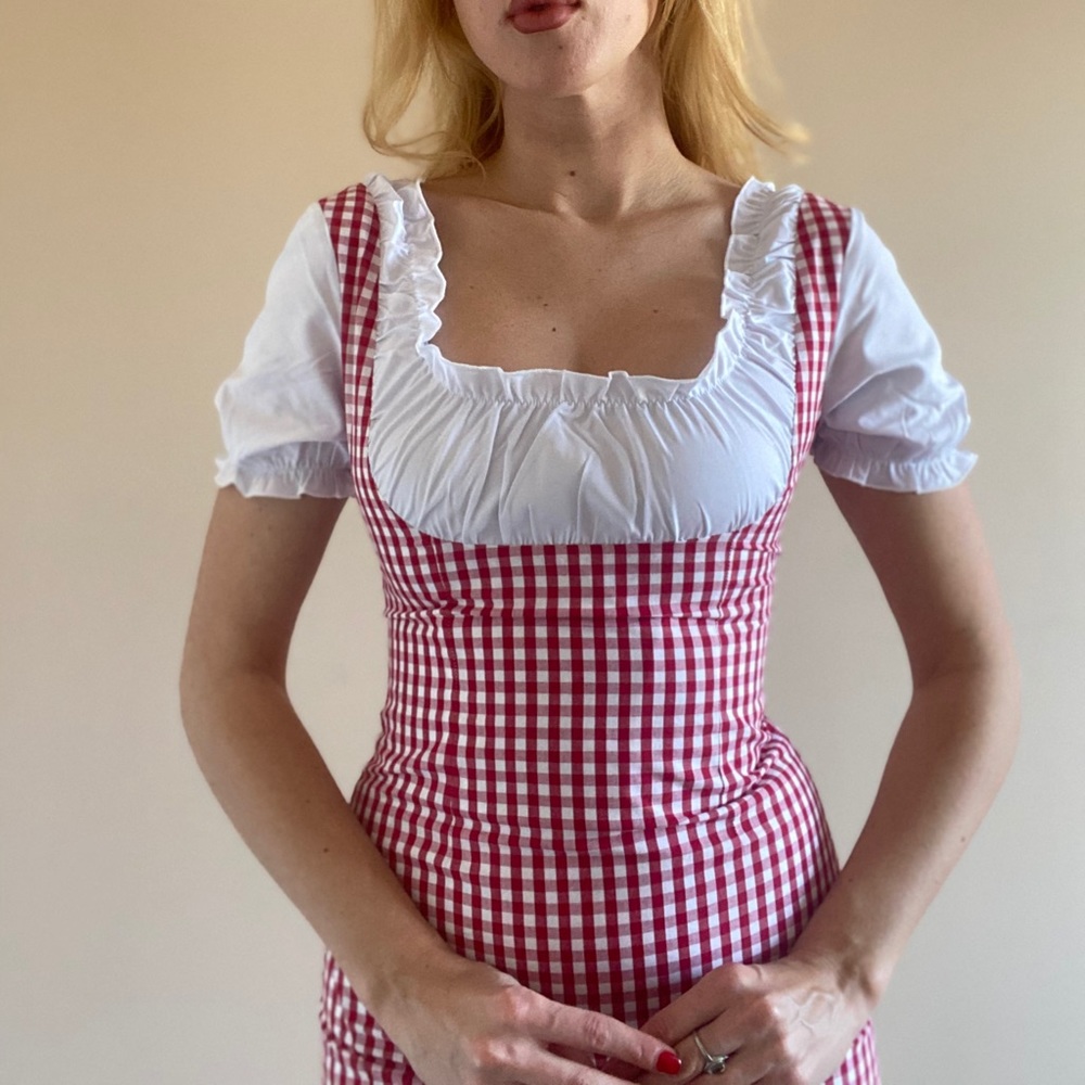 Cherished in Paris underbust gingham dress